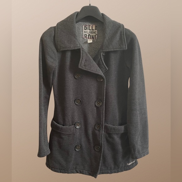 Billabong | Grey Button-Down Trench Coat - Picture 3 of 11